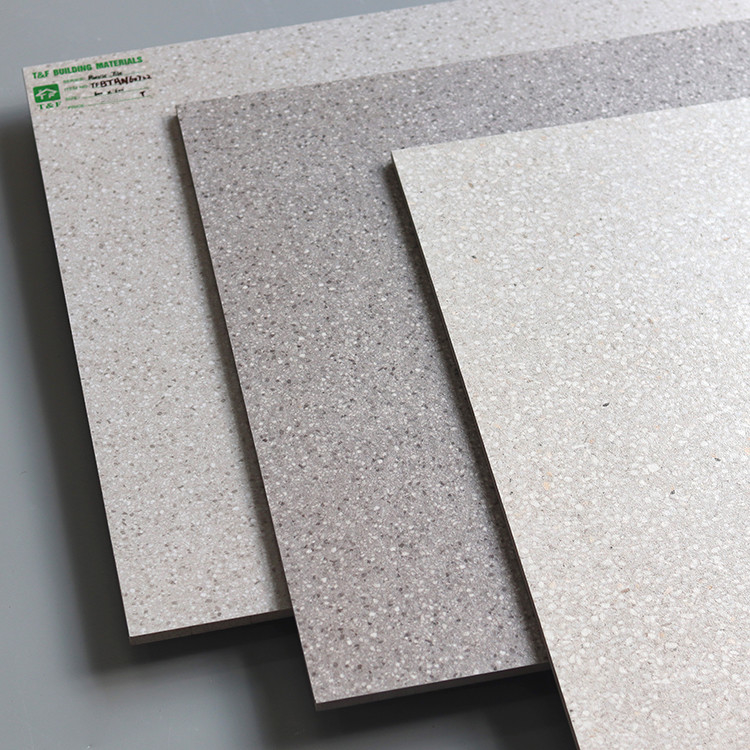 گلدان های کوچک خاکستری سفید 60x60cm کفپوش روستیک کاشی چینی Terrazzo