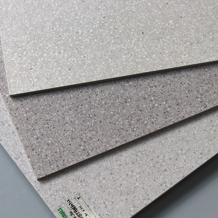 گلدان های کوچک خاکستری سفید 60x60cm کفپوش روستیک کاشی چینی Terrazzo