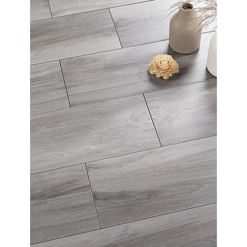 کاشی چینی دانه مات چوب لعابدار 200x1200 میلی متری قهوه ای خاکستری داخلی نمای چوبی آنتیک