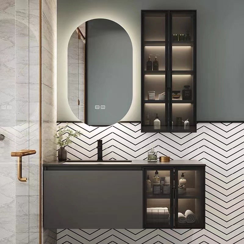 یونیت های روشویی حمام Carrara بالا منحنی سفید رنگ مرمر واقعی