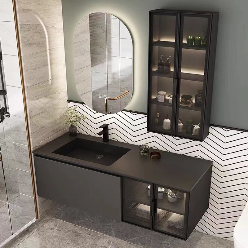 یونیت های روشویی حمام Carrara بالا منحنی سفید رنگ مرمر واقعی
