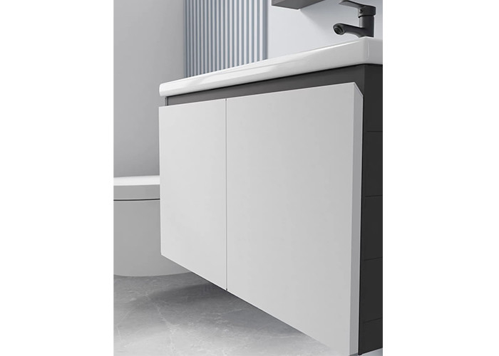سرویس بهداشتی روشویی روشویی حمام شناور لوکس کابینت آینه مدرن مات سفید روی دیوار ست روشویی روشویی