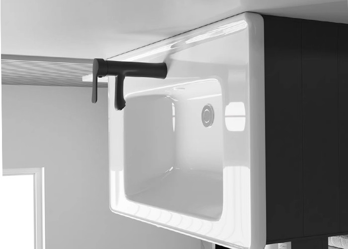 سرویس بهداشتی روشویی روشویی حمام شناور لوکس کابینت آینه مدرن مات سفید روی دیوار ست روشویی روشویی