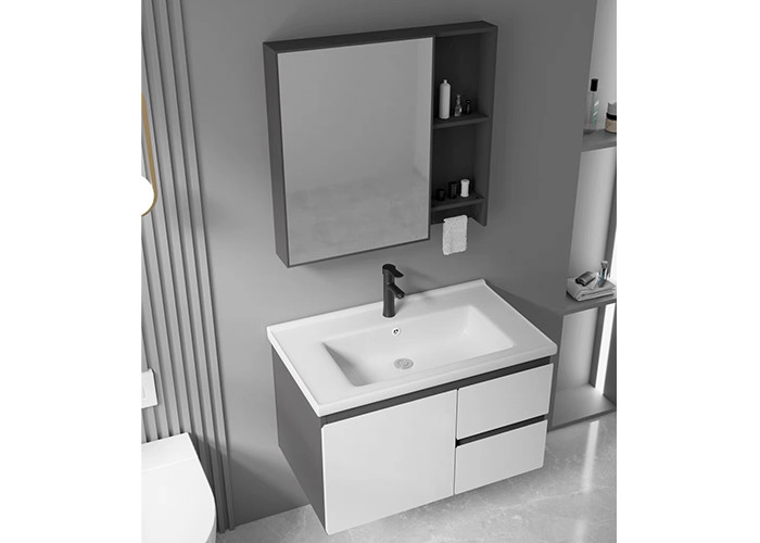 سرویس بهداشتی روشویی روشویی حمام شناور لوکس کابینت آینه مدرن مات سفید روی دیوار ست روشویی روشویی