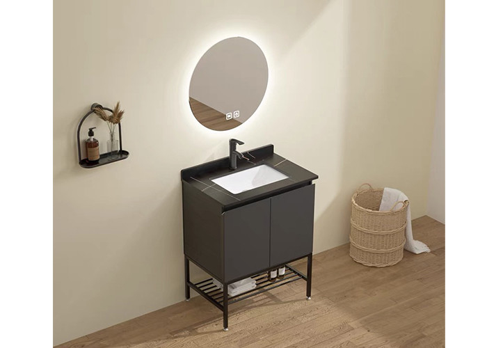 کابینت روشویی حمام روکش اکریلیک رنگ جامد با کشو