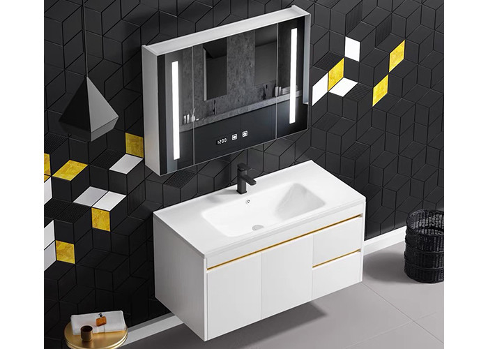 کابینت حمام روشویی کابینت حمام روشویی رویه جامد کابینت حمام پانل چوبی با آینه