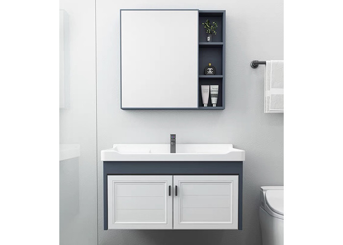 کابینت سینک سفید به سبک اروپایی آینه کابینت دیواری آویزان کابینت روشویی مدرن حمام