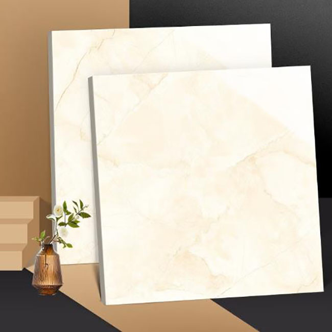 کاشی لعاب دار صیقلی زرد روشن کاشی دیواری کف چینی کاشی مرمری ضد لغزش 600*600 میلی متر