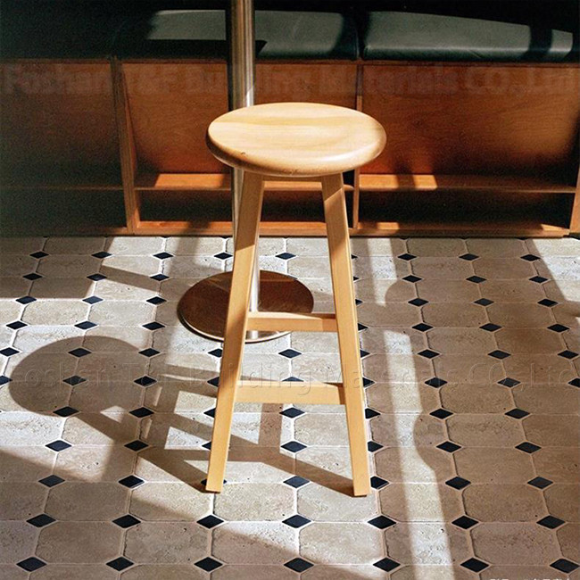 کاشی کف غیر لغزنده 300x300mm موزاییک سنگ غار طبیعی هتل سنگ Clem Do Old Octagon