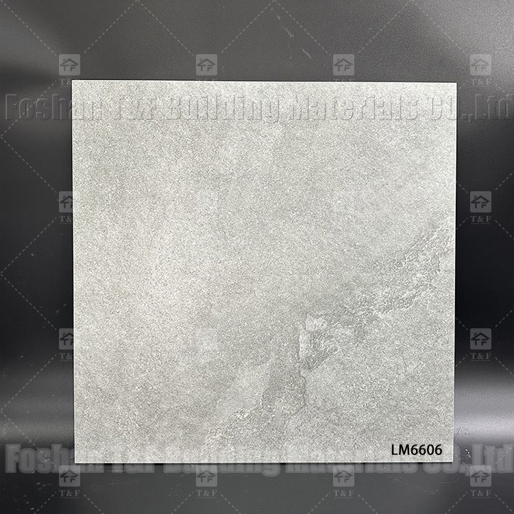 کاشی های سرامیکی مرمر خاکستری 60x60mm برای کف و دیوار اتاق خواب کاشی های چینی روستایی