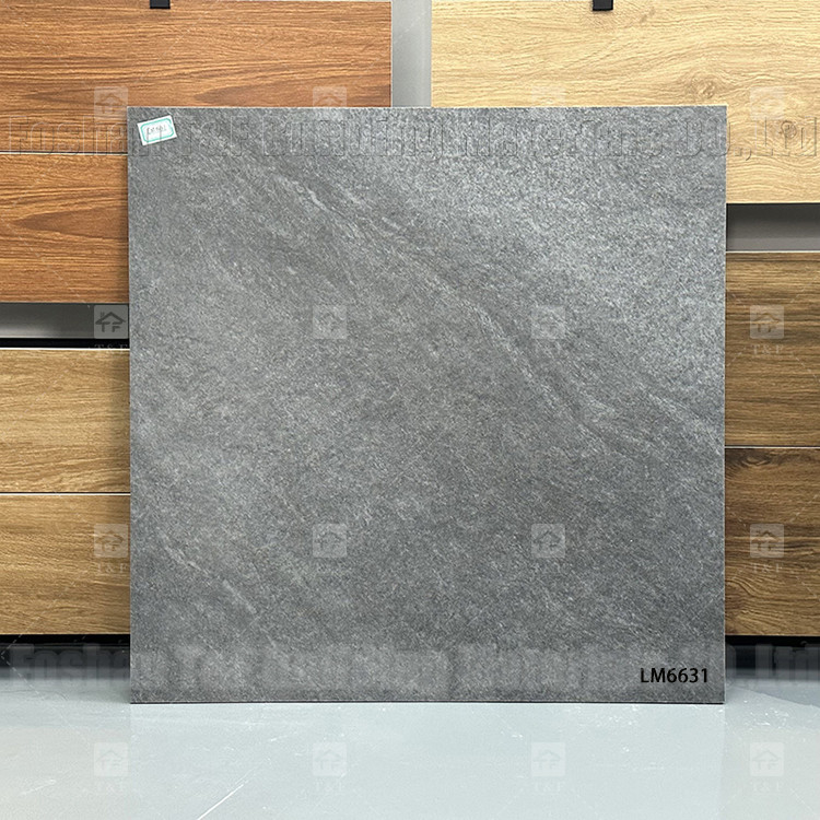 کاشی های سرامیکی مرمر خاکستری 60x60mm برای کف و دیوار اتاق خواب کاشی های چینی روستایی