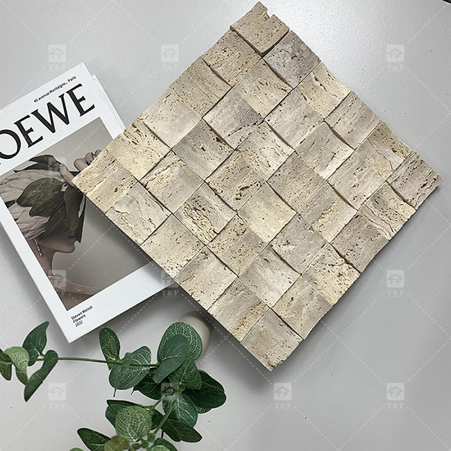 سنگ مرمر طبیعی بیج تراورتین موزاییک فلور دیواری کاشی کانکاو پس زمینه دیوار فرهنگ