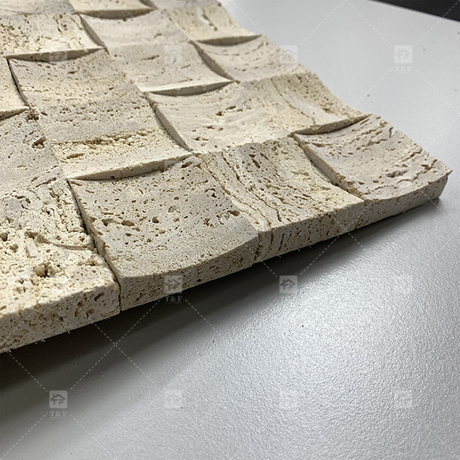 سنگ مرمر طبیعی بیج تراورتین موزاییک فلور دیواری کاشی کانکاو پس زمینه دیوار فرهنگ