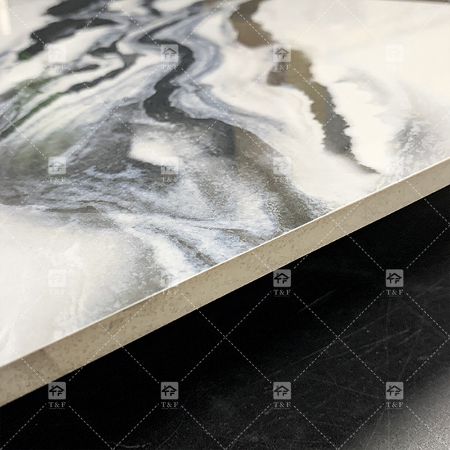 پاندا سفید سنگ مرمر به نظر می رسد کاشی های چینی 600x1200mm سلاخ برای اتاق نشیمن دکوراسیون دیوار سنگ لوکس برای مراکز خرید