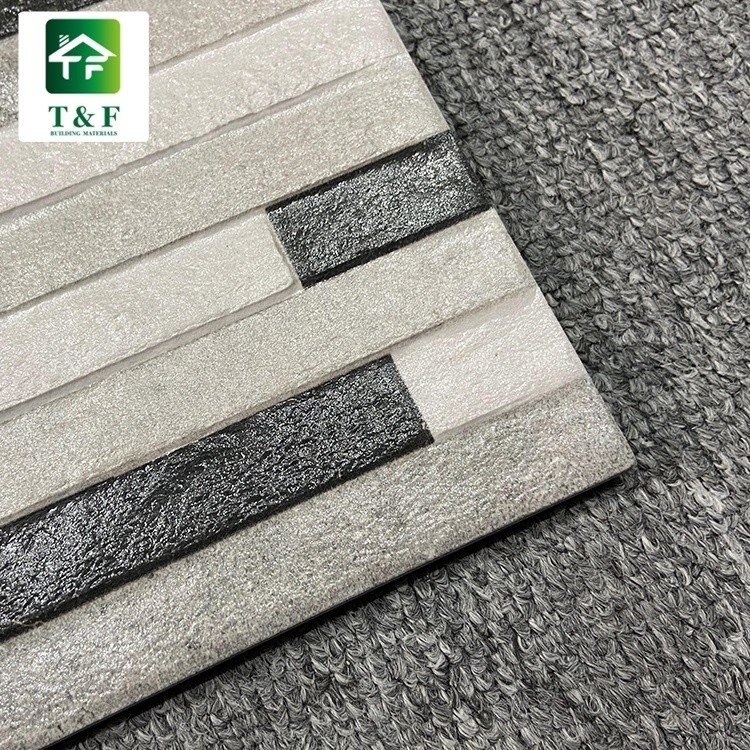 کاشی و سرامیک لعابدار خارجی 20 x 40 سیاه مخلوط رنگ سفید